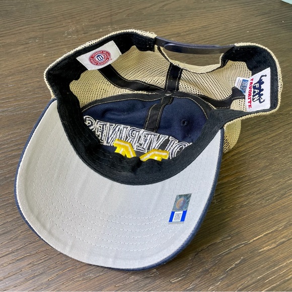 Michigan Wolverines Baseball Cap Hat Navy Blue Yellow Mesh Embroidered - Picture 7 of 8